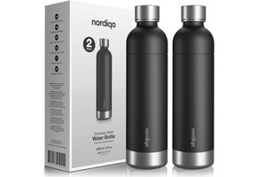 2x Zwarte Roestvrijstaal Sodamaker Fles 1L (34% Korting)