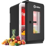 Mini-koelkast, 15 liter, thermo-elektrische kleine koelkast voor thuis, kantoor, camping en auto