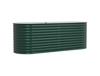 vidaXL Verhoogde plantenbak Groen 240 x 80 x 81 cm Staal