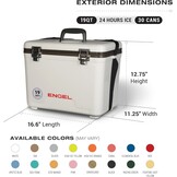 ENGEL Koelbox 19qt (18 liter), lekvrij, luchtdicht, droogkastkoeler voor kamperen, vissen, wandelen, kleine hardshell-lunchboxkoeler voor dames en heren