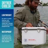 ENGEL Koelbox 19qt (18 liter), lekvrij, luchtdicht, droogkastkoeler voor kamperen, vissen, wandelen, kleine hardshell-lunchboxkoeler voor dames en heren