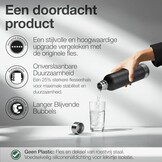 Nordiqo Roestvrijstalen Waterfles 1L - Zwart (2-Pack) | Compatibel met Aarke Carbonator 3 & SodaStream