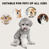 Hondentruien, warme rolkraag, gebreide trui, zachte gebreide trui voor huisdieren, fleece trui, winterkleding voor kleine tot middelgrote honden (grijs XL)