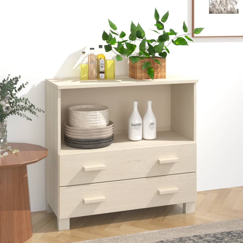 vidaXL Dressoir HAMAR 85x35x80 cm massief grenenhout honingbruin