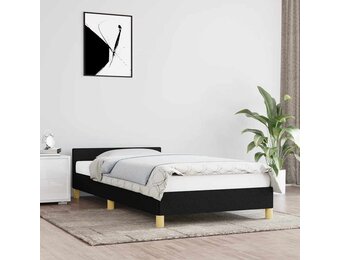 vidaXL Bedframe zonder matras 100x200 cm stof zwart