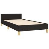 vidaXL Bedframe zonder matras 100x200 cm stof zwart