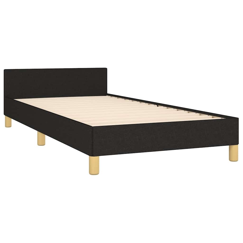 vidaXL Bedframe zonder matras 100x200 cm stof zwart