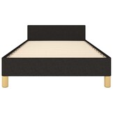 vidaXL Bedframe zonder matras 100x200 cm stof zwart