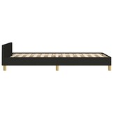 vidaXL Bedframe zonder matras 100x200 cm stof zwart