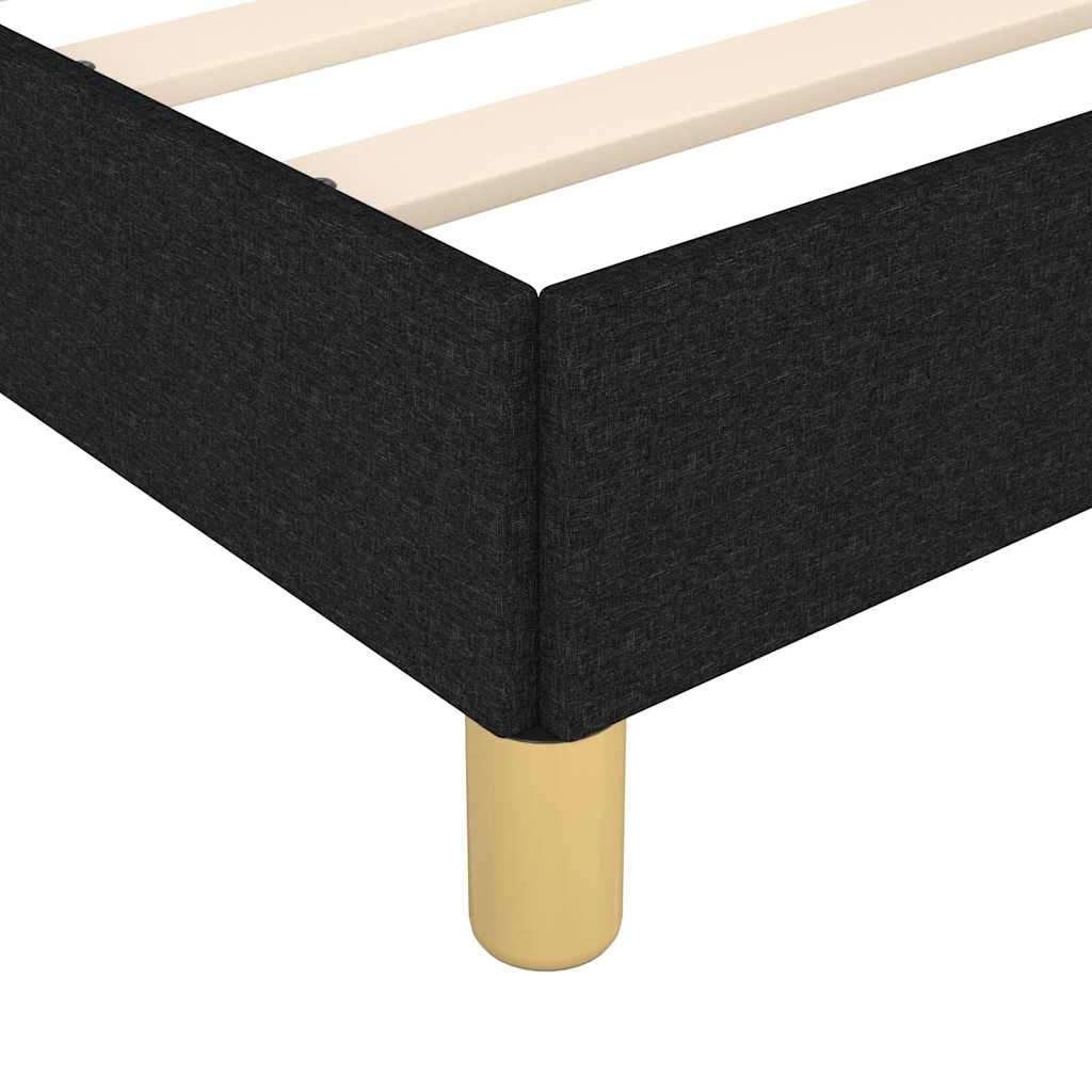 vidaXL Bedframe zonder matras 100x200 cm stof zwart