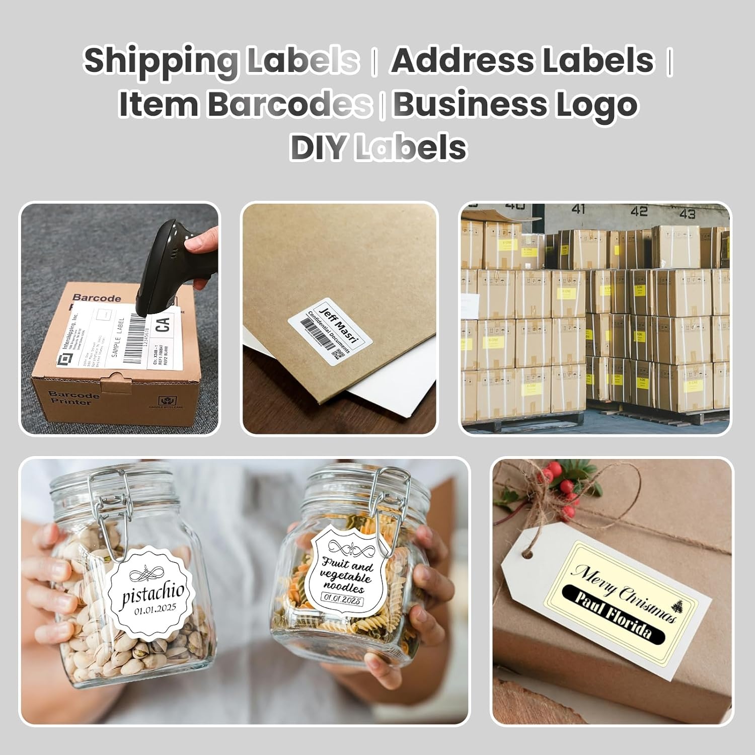 vretti Professionele thermische labelprinter met wifi en USB, zonder cartridge, 70% besparend, 3x levensduur, 99,99% succesvol scannen, compatibel met Amazon, DHL, eBay, Shopify