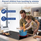 Hobsir Keramische Kookplaat 60 cm met 4 Zones, 6600W en Touch Control