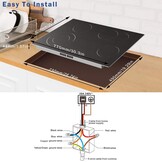 Hobsir Keramische Kookplaat 60 cm met 4 Zones, 6600W en Touch Control