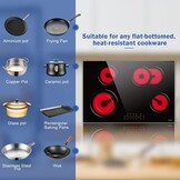 Hobsir Keramische Kookplaat 60 cm met 4 Zones, 6600W en Touch Control