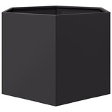 vidaXL Plantenbak zeshoek 69x60x45 cm staal zwart