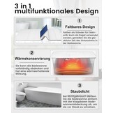 70 x 170 cm, badkuipafdekking tot 6 kg belastbaar, 7 mm pvc, opvouwbare badplank, isolatieplaat, stofdicht, waterdicht, voor huis, badkuip, badkamer, spa, wit
