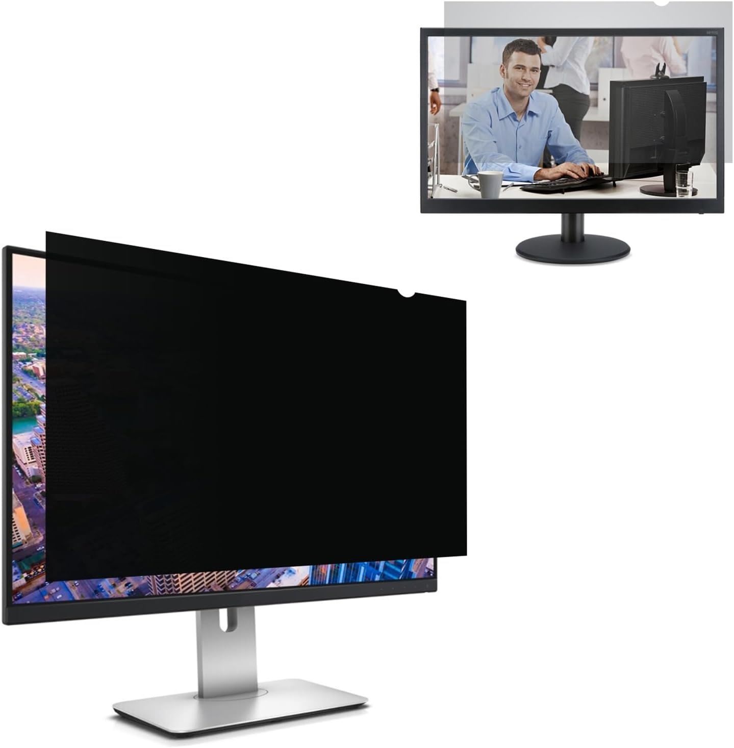 32 inch Privacyfilter voor 32 inch beeldverhouding 16:9 computermonitor privacyfolie displayfilter privacy anti-spy blauw licht filter & anti-verblinding filter eenvoudig aan en uit te