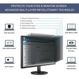 32 inch Privacyfilter voor 32 inch beeldverhouding 16:9 computermonitor privacyfolie displayfilter privacy anti-spy blauw licht filter & anti-verblinding filter eenvoudig aan en uit te