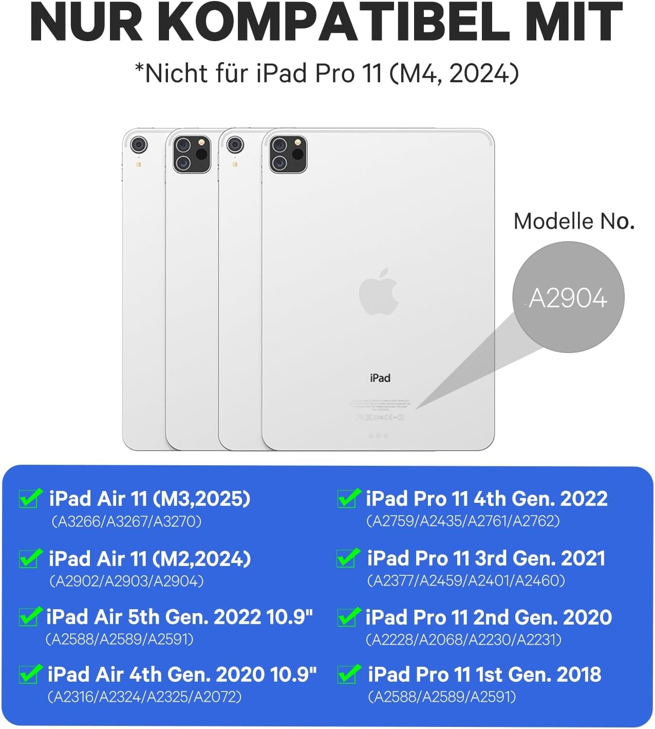 Toetsenbord met Touchpad voor iPad Air 11" & Pro 11" - Zwart, 73% Korting!