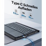 Hoes met QWERTZ Toetsenbord & Touchpad voor iPad Air/Pro 11" - 76% Korting!