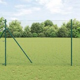 vidaXL Hekpalen 13 pcs Groen Ø32mm 210 cm Gegalvaniseerd staal