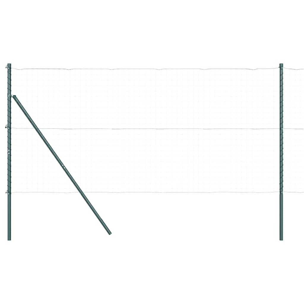 vidaXL Hekpalen 13 pcs Groen Ø32mm 210 cm Gegalvaniseerd staal