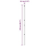 vidaXL Hekpalen 13 pcs Groen Ø32mm 210 cm Gegalvaniseerd staal