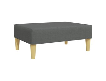 vidaXL Voetenbank 77x55x31 cm stof donkergrijs