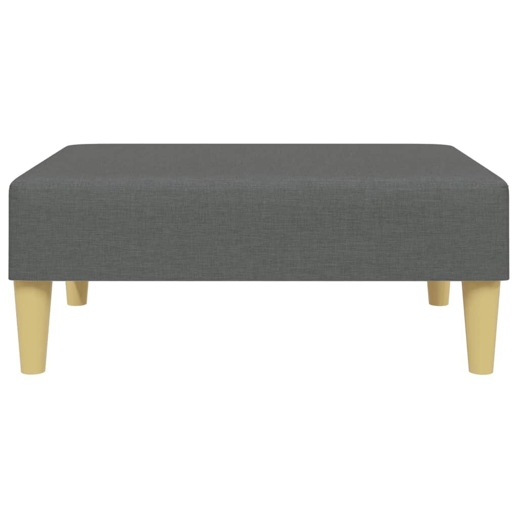 vidaXL Voetenbank 77x55x31 cm stof donkergrijs