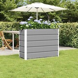 vidaXL Plantenbak Lichtgrijs 100 x 40 x 75 cm Staal