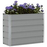 vidaXL Plantenbak Lichtgrijs 100 x 40 x 75 cm Staal