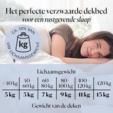 CURA Pearl Classic 135x200 11kg Premium Katoenen Verzwaringsdeken – Weighted blanket en dekbed - Slapeloosheid Stress Angst Verlichting, Wit