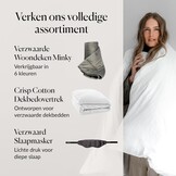 CURA Pearl Classic 135x200 11kg Premium Katoenen Verzwaringsdeken – Weighted blanket en dekbed - Slapeloosheid Stress Angst Verlichting, Wit