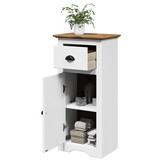 vidaXL Badkamerkast BODO 44x30x90 cm wit en bruin