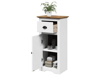 vidaXL Badkamerkast BODO 44x30x90 cm wit en bruin