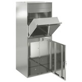 vidaXL Pakket inwerp box Zwart 41 x 38 x 103 cm Gegalvaniseerd staal