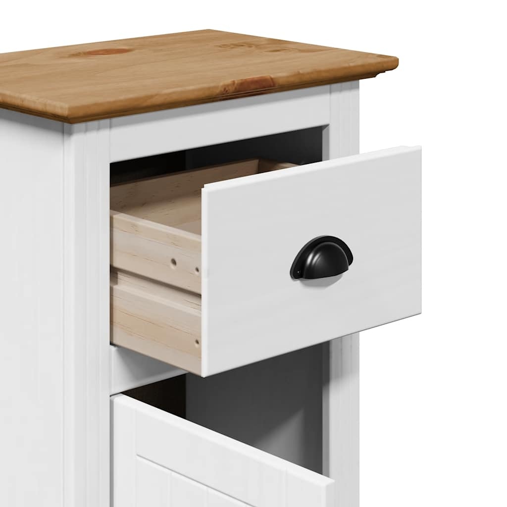 vidaXL Badkamerkast BODO 44x30x90 cm wit en bruin
