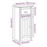 vidaXL Badkamerkast BODO 44x30x90 cm wit en bruin