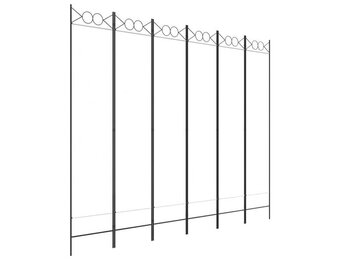 vidaXL Kamerscherm met 6 panelen 240x200 cm stof wit