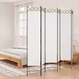 vidaXL Kamerscherm met 6 panelen 240x200 cm stof wit