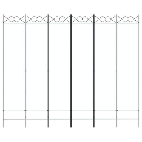 vidaXL Kamerscherm met 6 panelen 240x200 cm stof wit