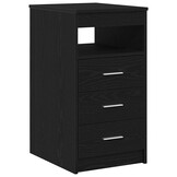 vidaXL Ladekast 40x50x76 cm bewerkt hout zwart eikenkleurig