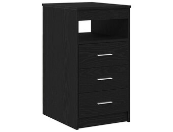 vidaXL Ladekast 40x50x76 cm bewerkt hout zwart eikenkleurig