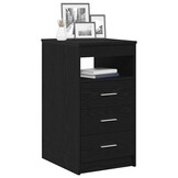 vidaXL Ladekast 40x50x76 cm bewerkt hout zwart eikenkleurig