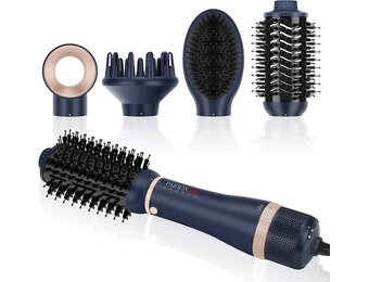 4-in-1 Haardroger Borstelset met Ionic Care, Blauw