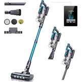Draadloze stofzuiger, zakloos, multifunctioneel, 450 W/38 kPa, PowerClean-3 snelheden, bestuurd door touchscreen en mechanische knoppen, krachtige draadloze stofzuiger, 1,5 l, vrijstaand, stil