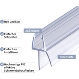 2x Doucheafdichting 80cm voor Glas 4-6mm - 67% Korting