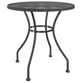 vidaXL Tuintafel Ø80x72 cm metaalgaas antracietkleurig