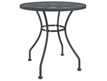 vidaXL Tuintafel Ø80x72 cm metaalgaas antracietkleurig