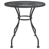 vidaXL Tuintafel Ø80x72 cm metaalgaas antracietkleurig